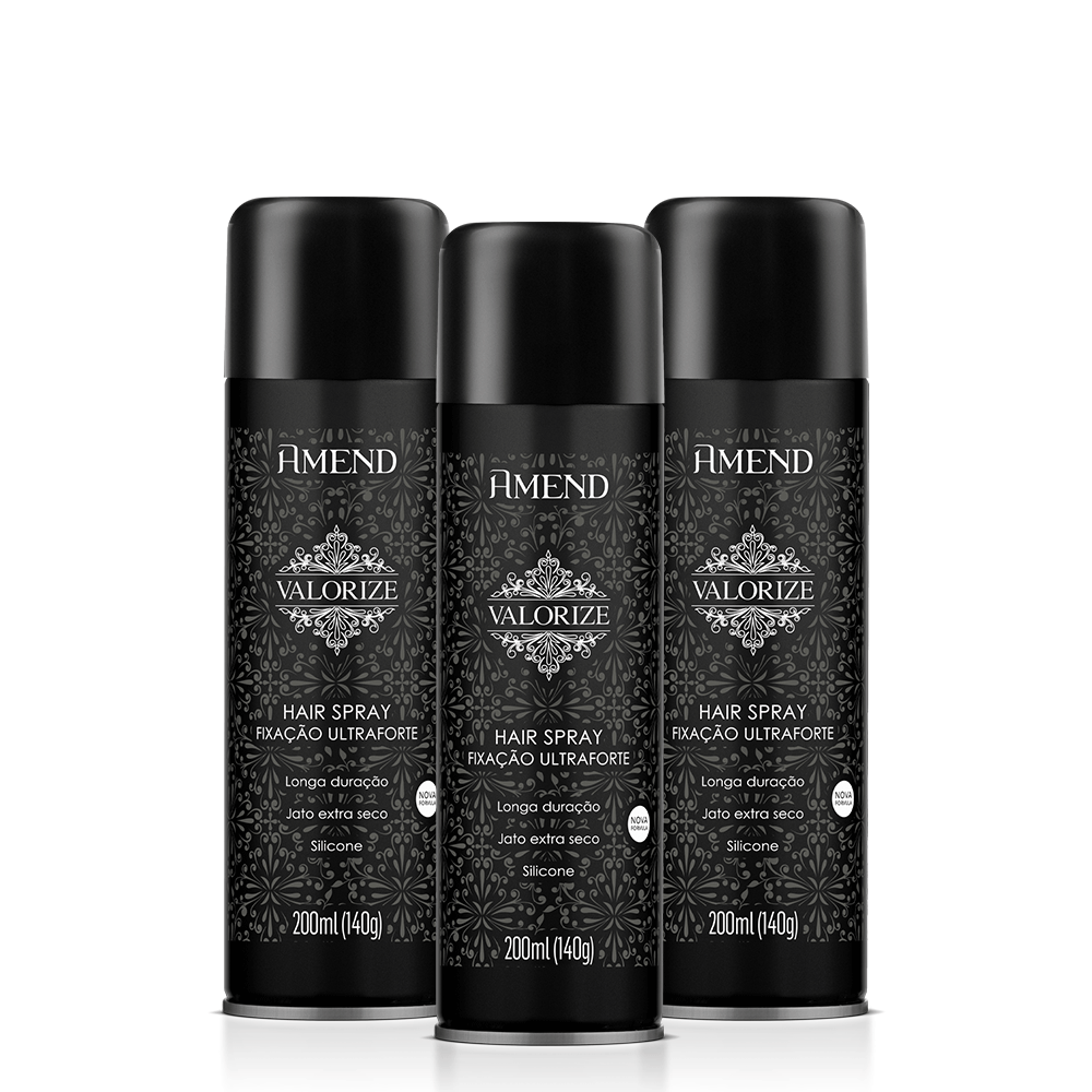 Kit Hair Spray Amend Valorize Ultraforte 200ML | 3 produtos